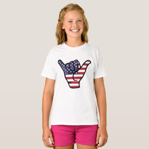 Camiseta Bandera de Estados Unidos Shaka