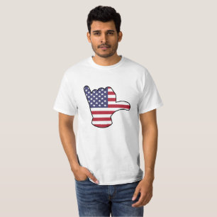 Camiseta Bandera de Estados Unidos Shaka