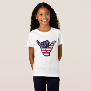 Camiseta Bandera de Estados Unidos Shaka