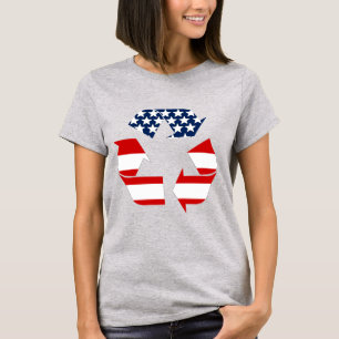 Camiseta Bandera de Estados Unidos - Símbolo rojo blanco y 