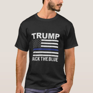 Camiseta Bandera de Estados Unidos Trump 2024 Back the Blue