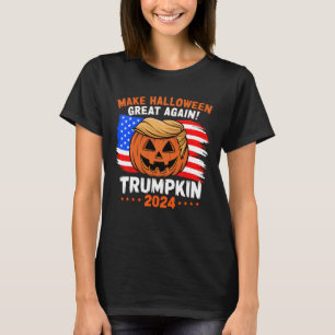 Camiseta Bandera De Estados Unidos Trumpkin 2024 Halloween