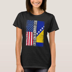 Camiseta Bandera De Estados Unidos Y Bandera De Bosnia Y He