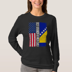 Camiseta Bandera De Estados Unidos Y Bandera De Bosnia Y He