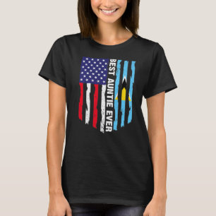 Camiseta Bandera de Estados Unidos y bandera de Santa Lucía