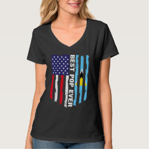 Camiseta Bandera de Estados Unidos y bandera de Santa Lucía