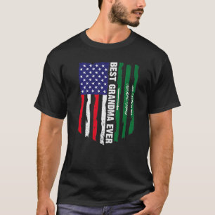 Camiseta Bandera De Estados Unidos Y Mejor Abuela De Arabia