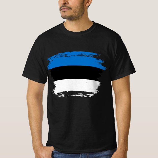 Camiseta bandera de Estonia (Anverso)