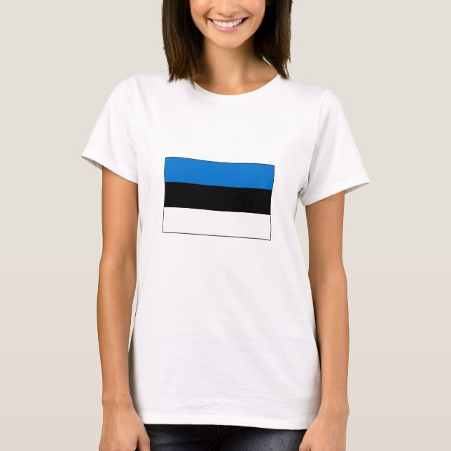 Camiseta Bandera de Estonia (Anverso)