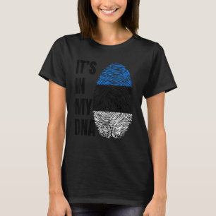 Camiseta Bandera de Estonia Biometría ADN Huella dactilar