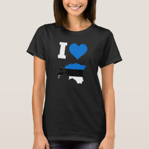 Camiseta Bandera de Estonia que amo a Estonia