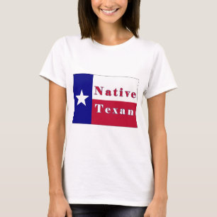 Camiseta Bandera de estrella de solitario texana nativa