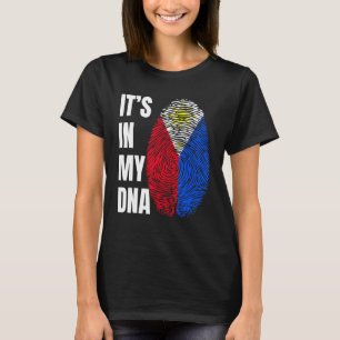 Camiseta Bandera de Filipinas Biometría ADN de huella dacti