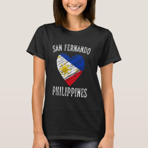Camiseta Bandera de Filipinas Corazón Ciudad de San Fernand