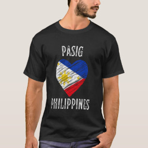 Camiseta Bandera de Filipinas Corazón Ciudad Pasig