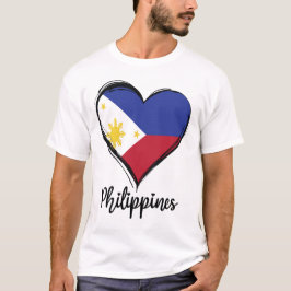 Camiseta Bandera de Filipinas Corazón Pinoy Filipino