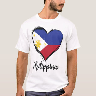 Camiseta Bandera de Filipinas Corazón Pinoy Filipino