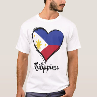 Camiseta Bandera de Filipinas Corazón Pinoy Filipino