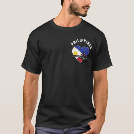 Camiseta Bandera de Filipinas Corazón Pinoy Filipino Hombre