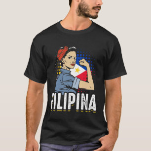 Camiseta Bandera de Filipinas de una mujer filipina orgullo