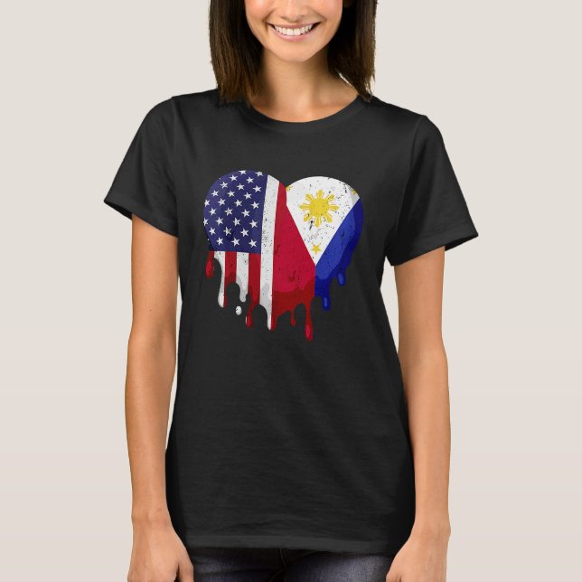 Camiseta Bandera de Filipinas en el mes de la herencia fili (Anverso)