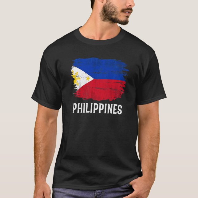 Camiseta Bandera De Filipinas Vintage Para Filipino (Anverso)