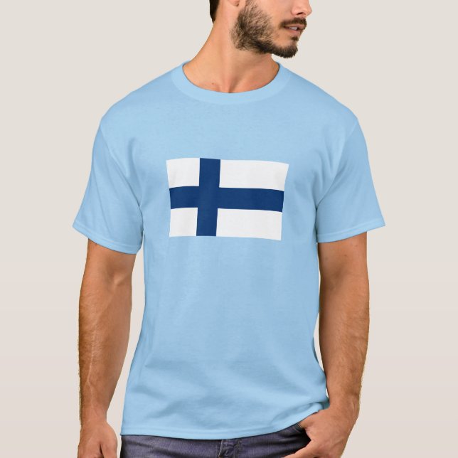 Camiseta Bandera de Finlandia (Anverso)