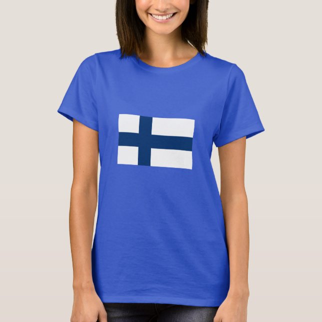 Camiseta Bandera de Finlandia (Anverso)