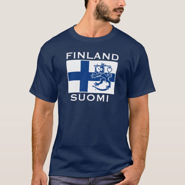 Camiseta Bandera de Finlandia (Anverso)
