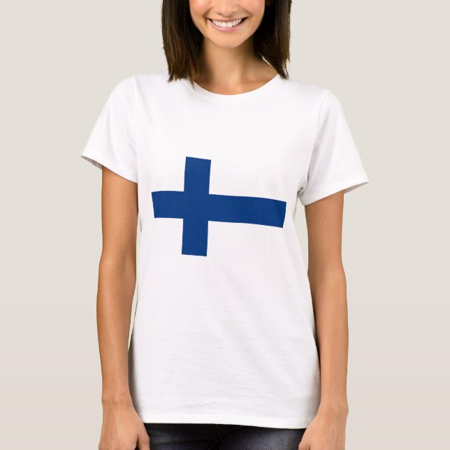 Camiseta Bandera de Finlandia (Anverso)