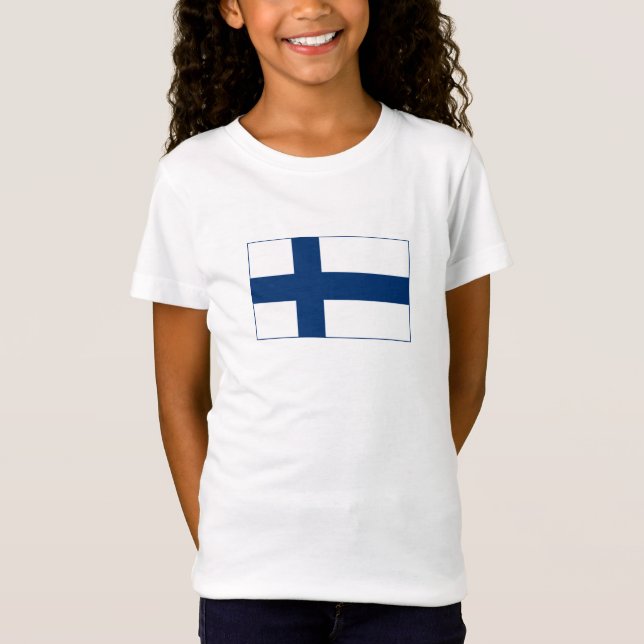 Camiseta Bandera de Finlandia (Anverso)
