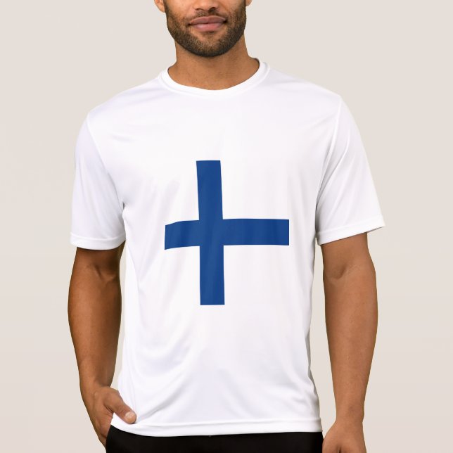 Camiseta Bandera de Finlandia (Anverso)