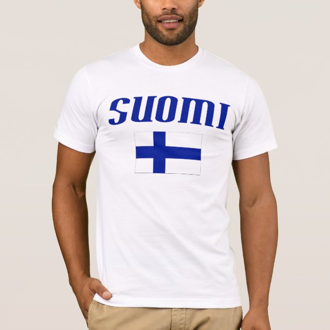 Camiseta Bandera de Finlandia (Anverso)