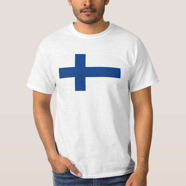 Camiseta Bandera de Finlandia (Anverso)