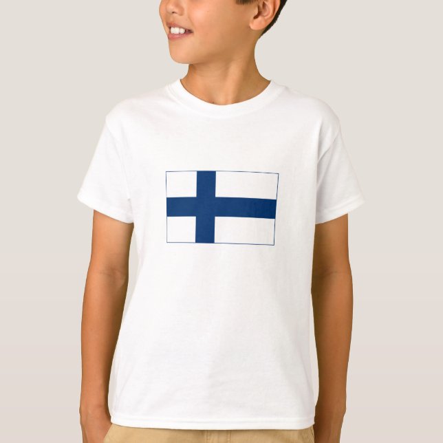 Camiseta Bandera de Finlandia (Anverso)