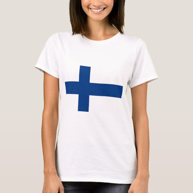 Camiseta Bandera de Finlandia (Anverso)