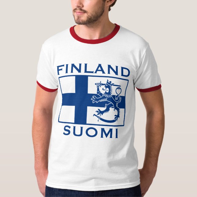 Camiseta Bandera de Finlandia (Anverso)