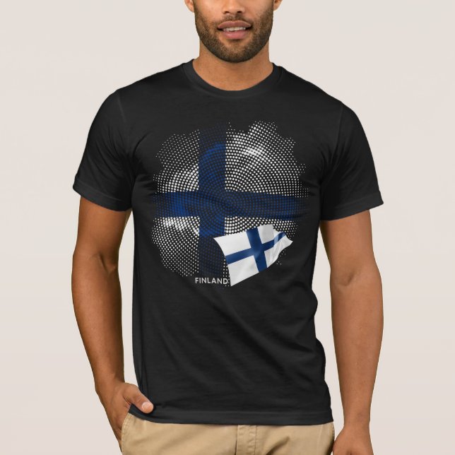 Camiseta bandera de Finlandia (Anverso)