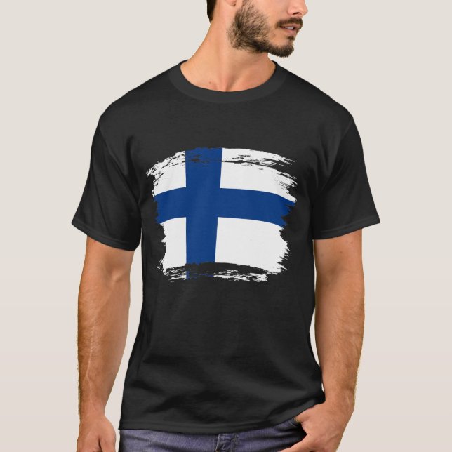 Camiseta Bandera de Finlandia (Anverso)