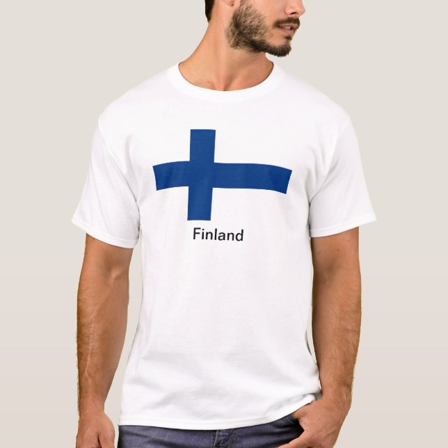 Camiseta Bandera de Finlandia (Anverso)
