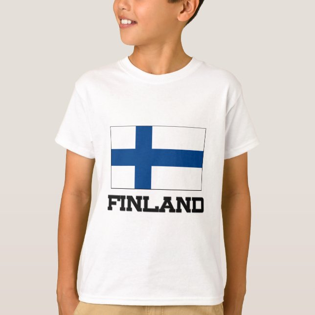 Camiseta Bandera de Finlandia (Anverso)