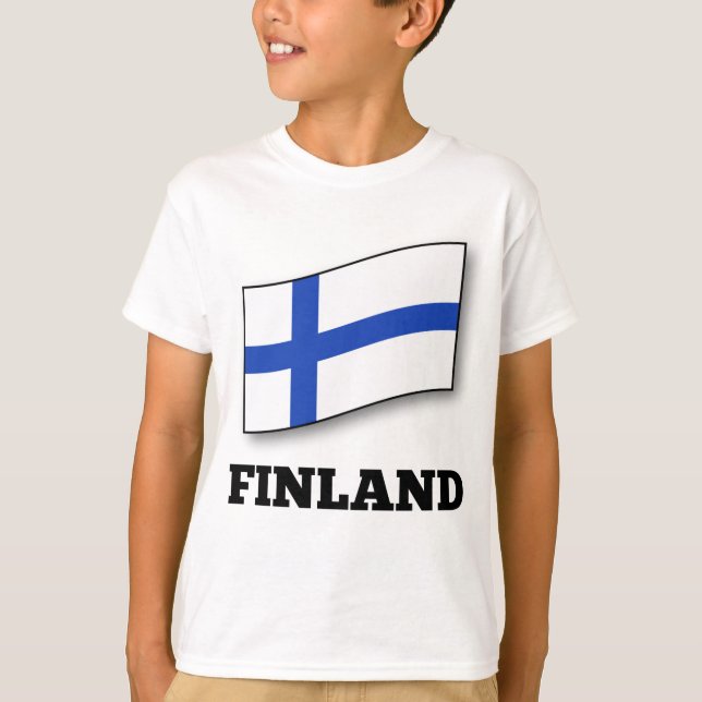 Camiseta Bandera de Finlandia (Anverso)