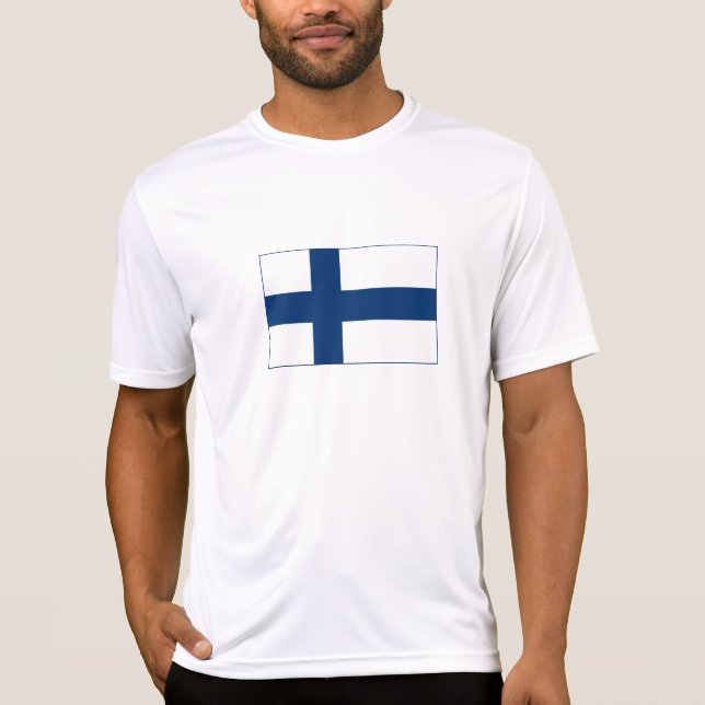 Camiseta Bandera de Finlandia (Anverso)