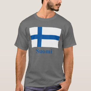 Camiseta Bandera de Finlandia con nombre en finés