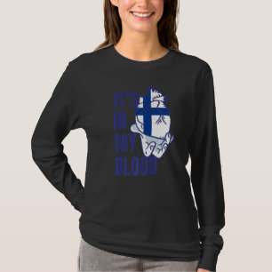 Camiseta Bandera de Finlandia de las venas de sangre del co