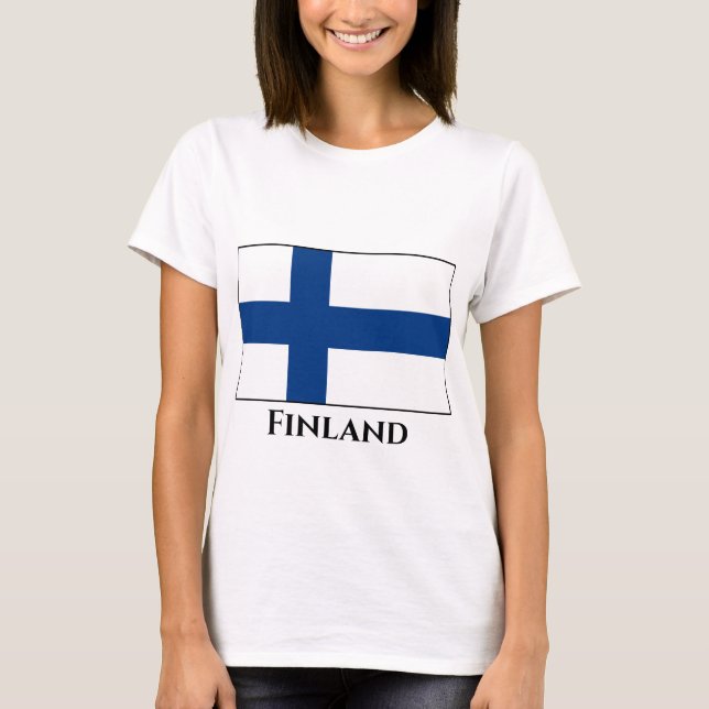 Camiseta Bandera de Finlandia (finlandesa) (Anverso)