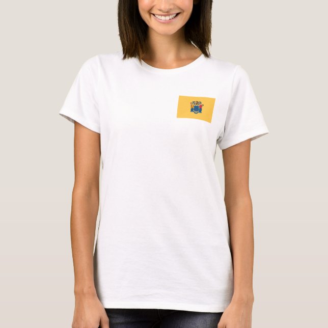 Camiseta Bandera de Fleece Zip Jogger de Nueva Jersey, Esta (Anverso)