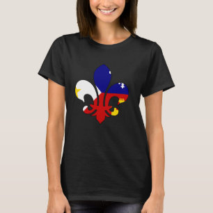 Camiseta Bandera de Fleur Acadiana Louisiana Cajun Country 