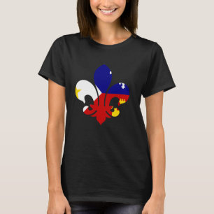 Camiseta Bandera de Fleur Acadiana Louisiana Cajun Country 