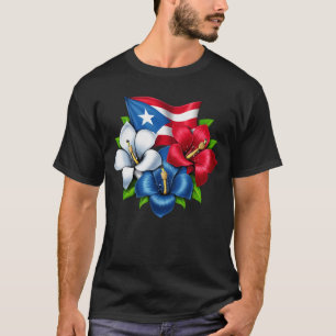 Camiseta Bandera de flores de Puerto Rico